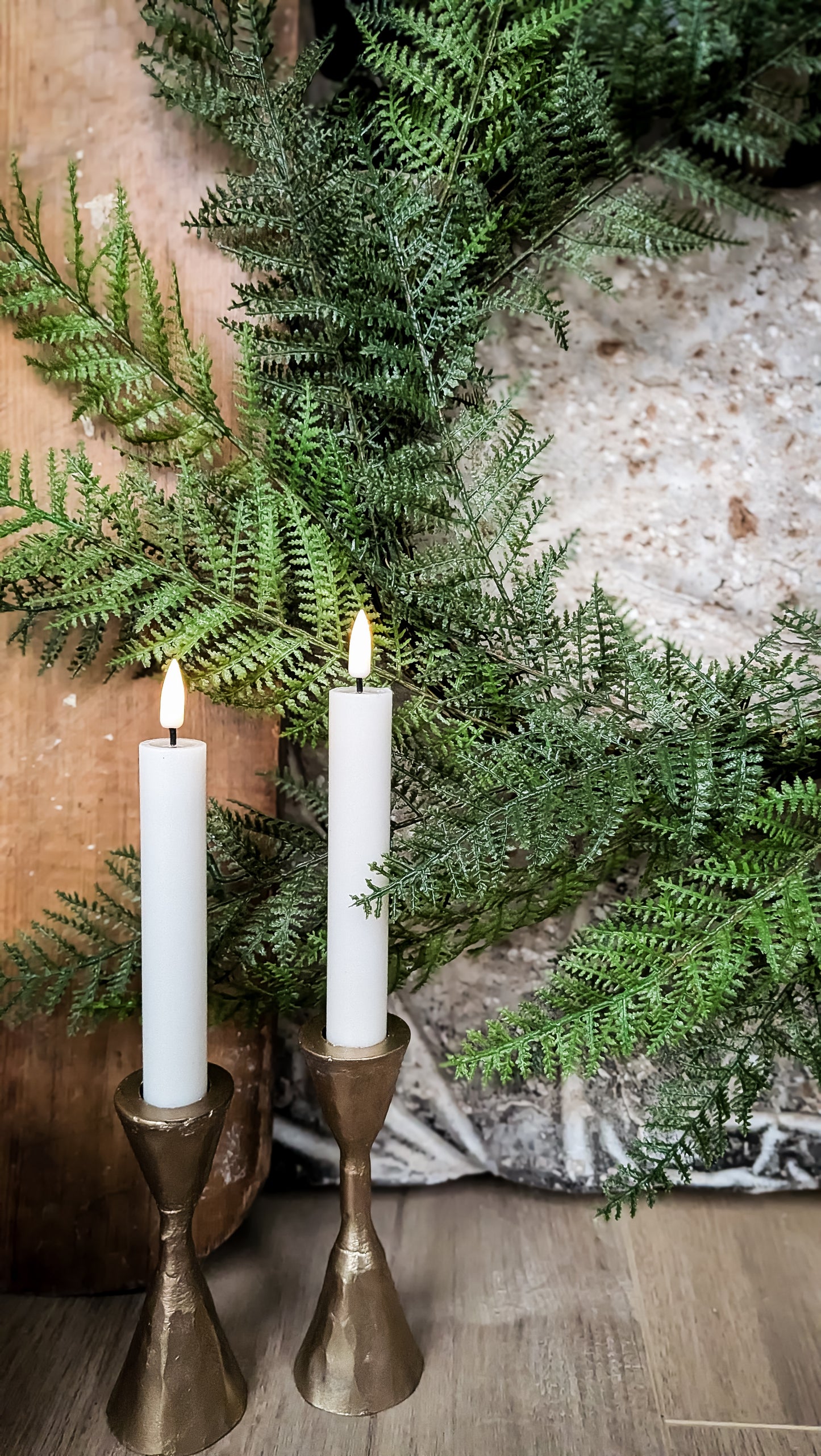 Cream Deluxe Taper LED Candle