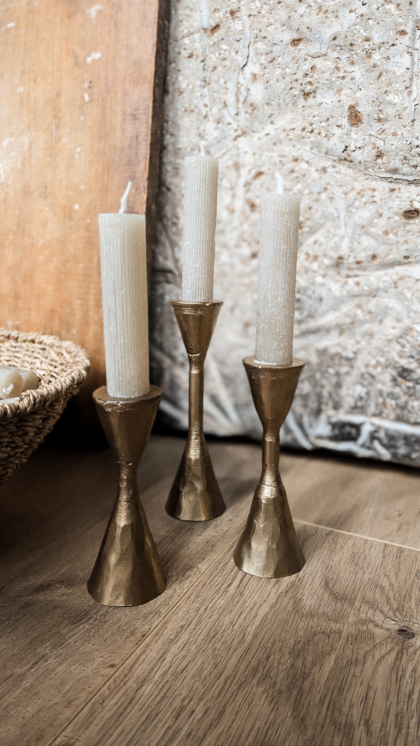 Pleated Taper Candle 5"