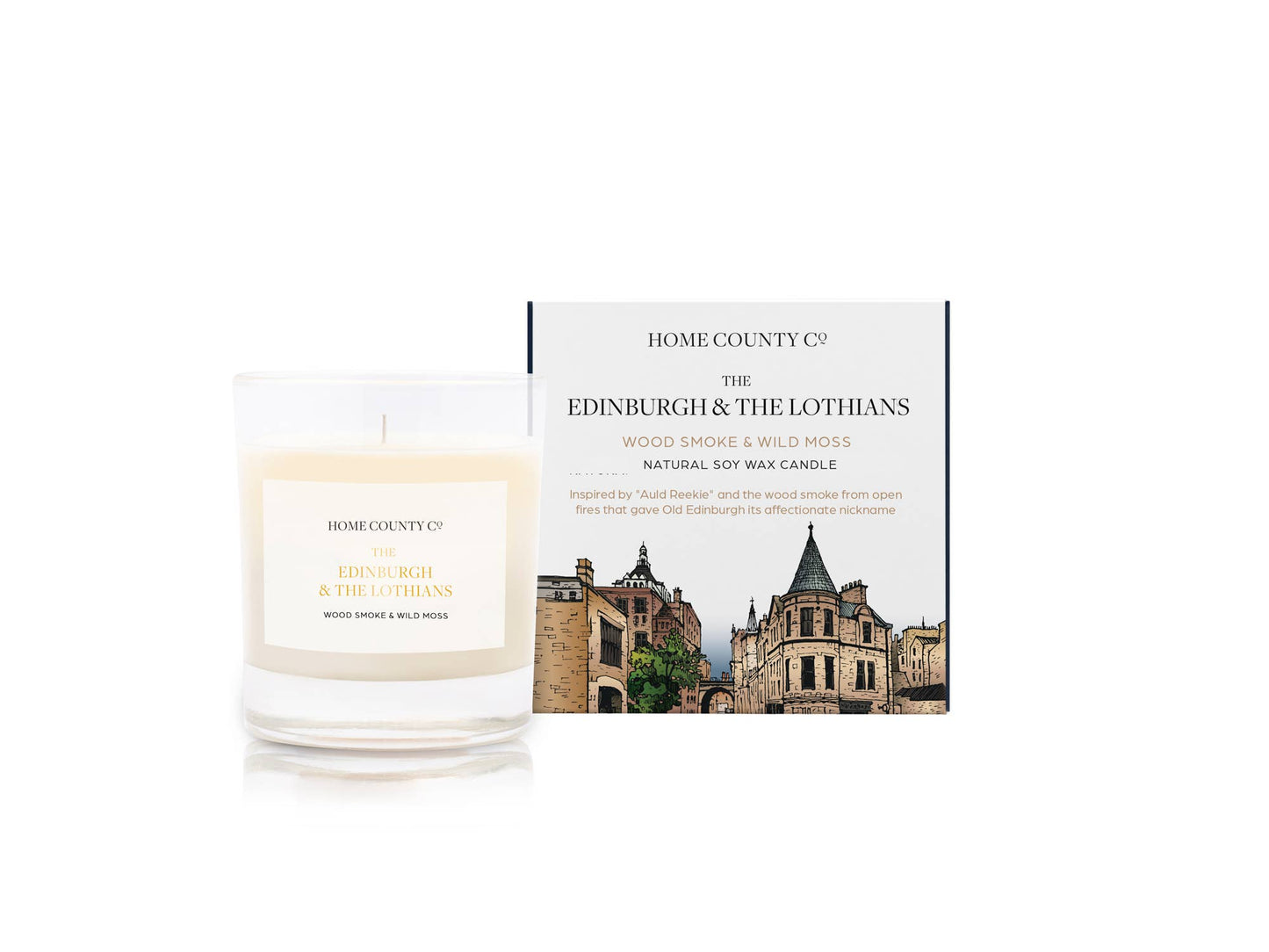 The Edinburgh & The Lothians - Wood Smoke & Wild Moss Candle