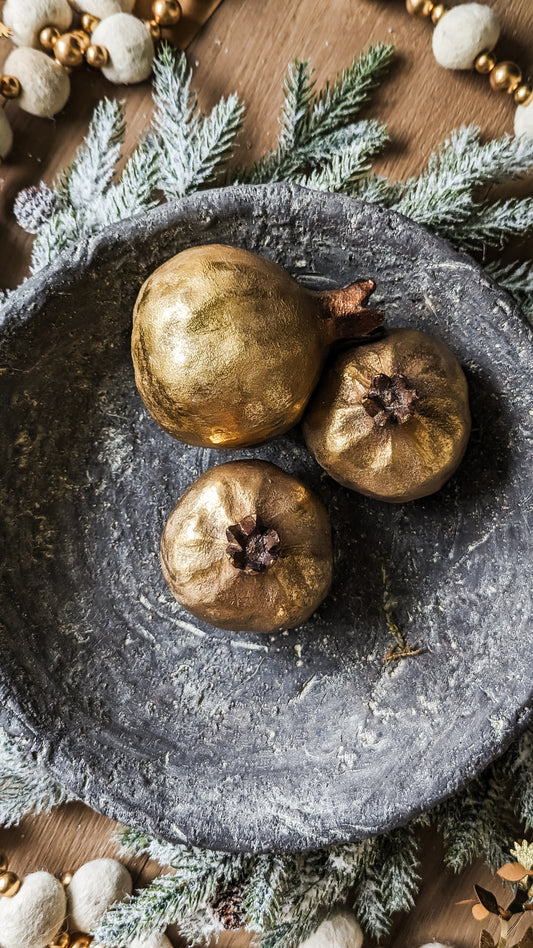 Gold Glazed Pomegranate
