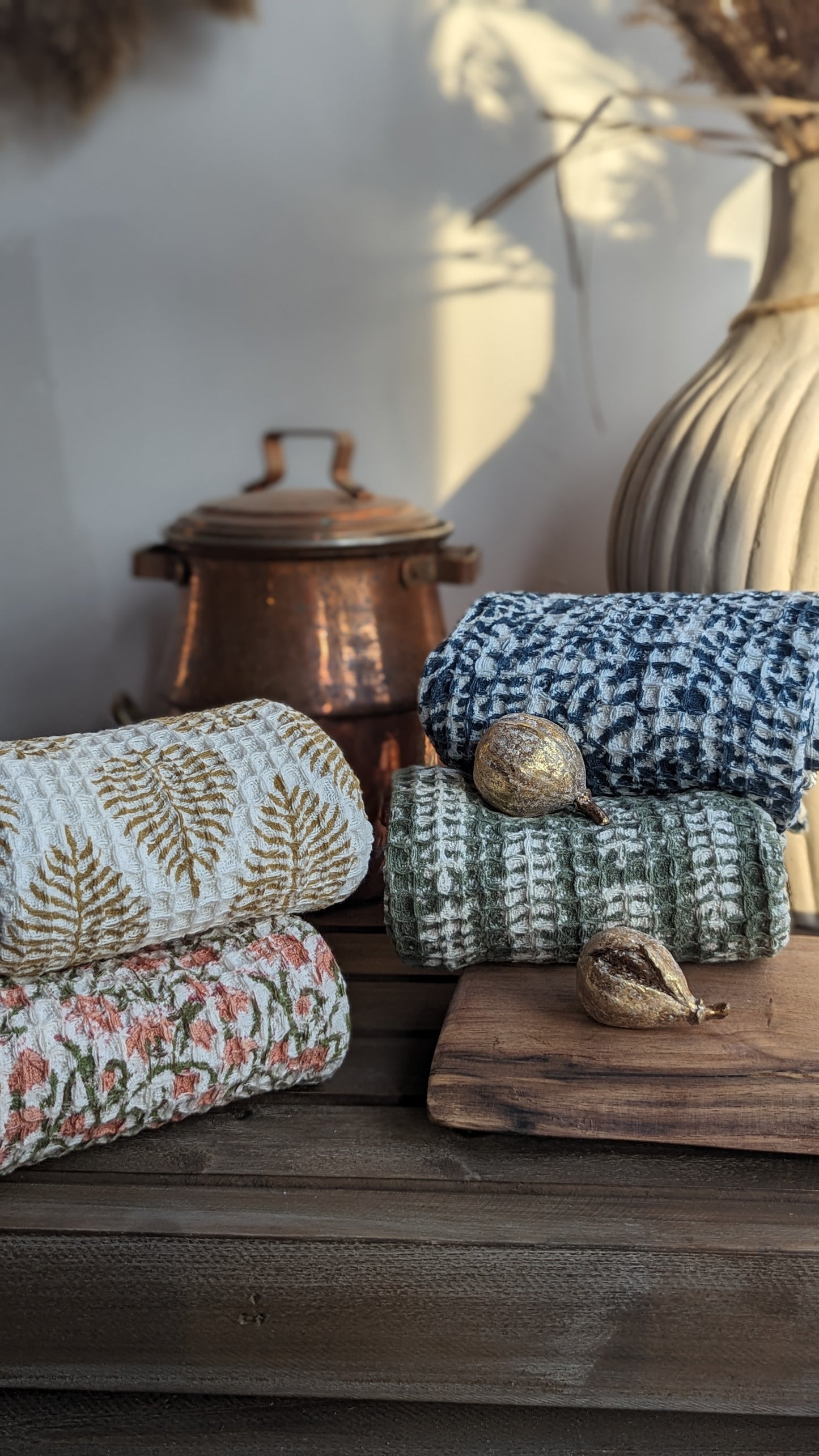 Block Waffle Kitchen Towel