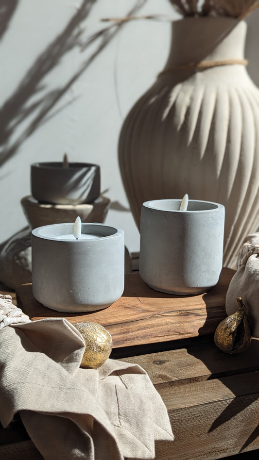 Smooth Stone LED Candle