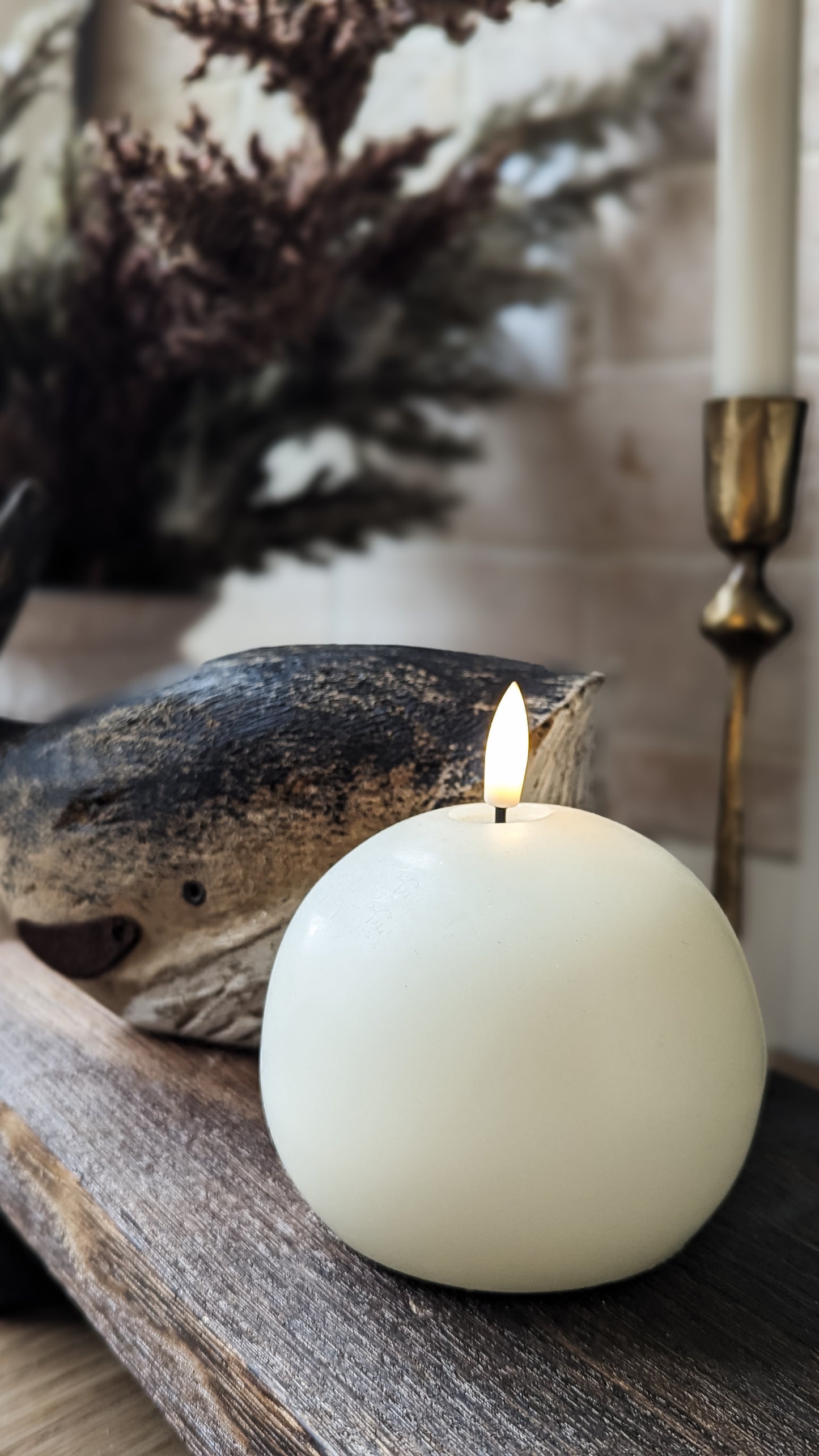 Real Wax LED Ball Candle