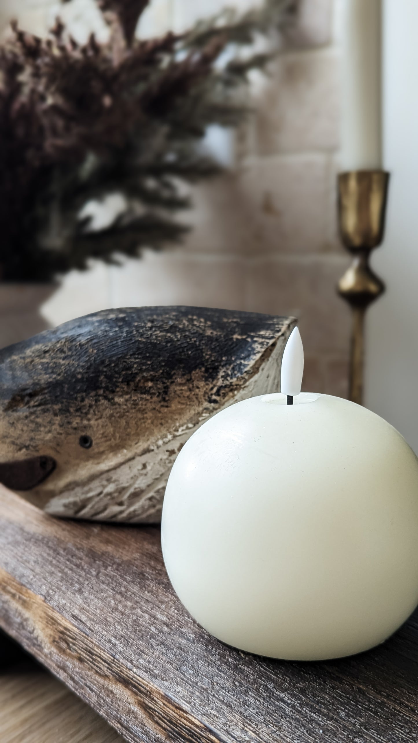 Real Wax LED Ball Candle