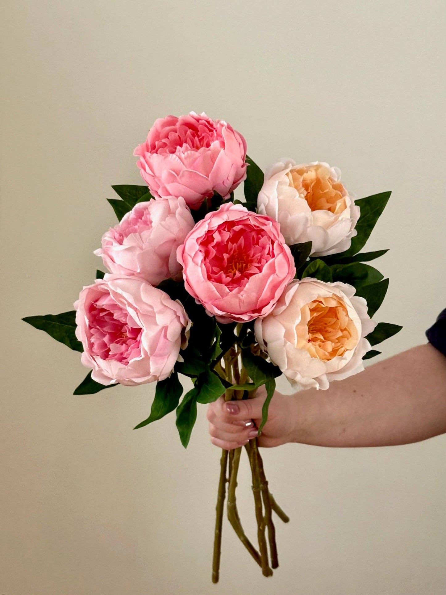 Real Touch Garden Peony: Nude Pink