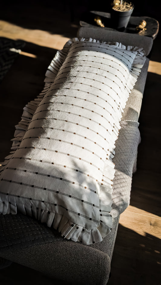 White Olive Bolster Pillow