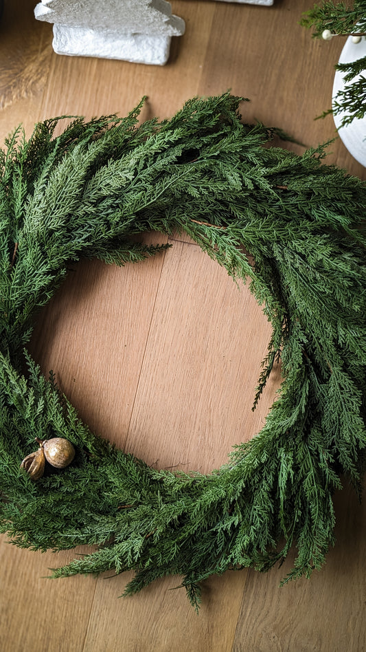 Winter Cypress Leaf Wreath