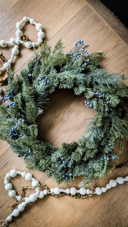 Pine Wreath Berry Blue