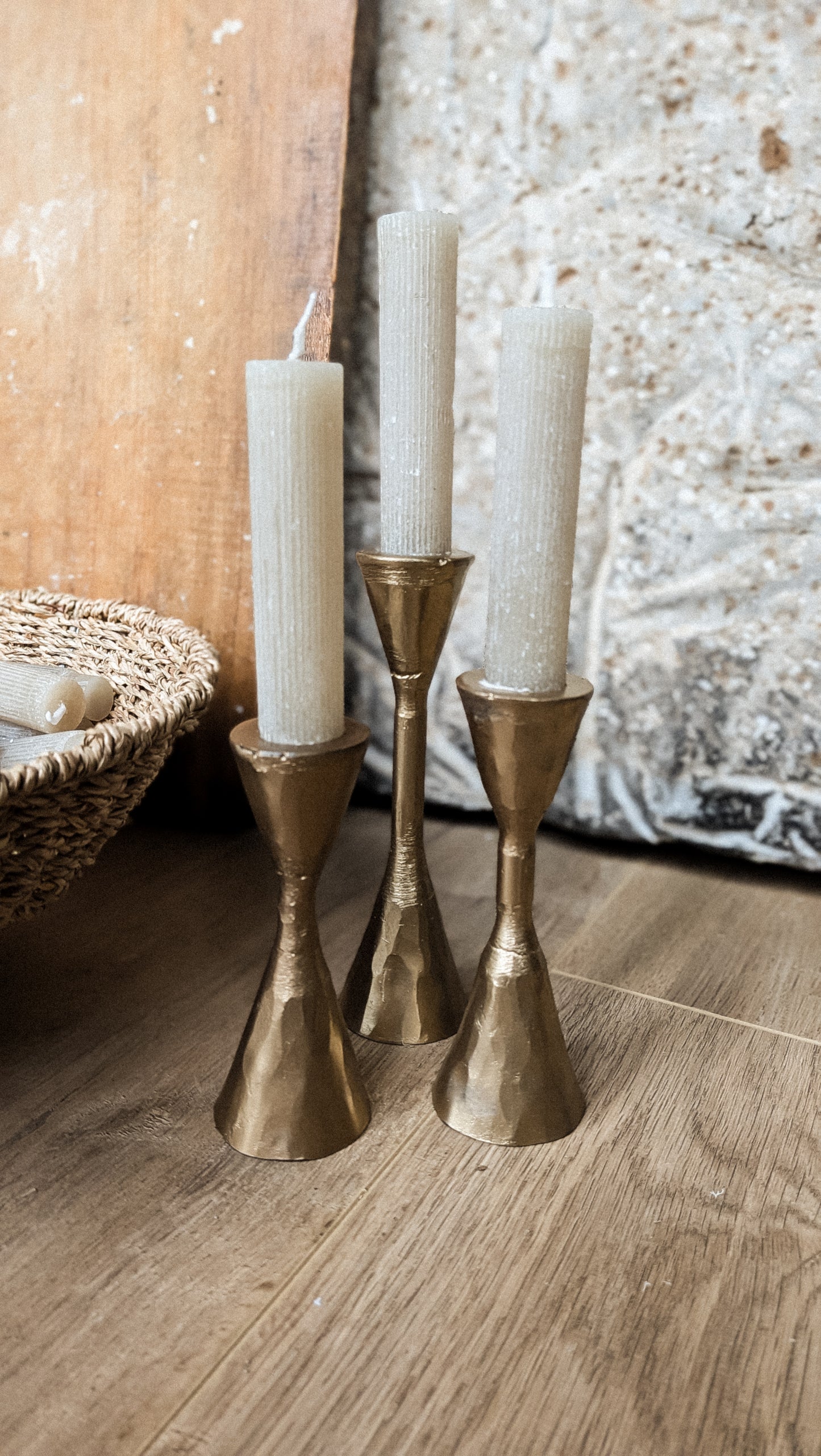Pleated Taper Candle 5"