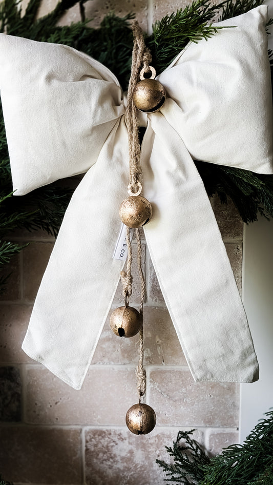 White Canvas Bow, Small