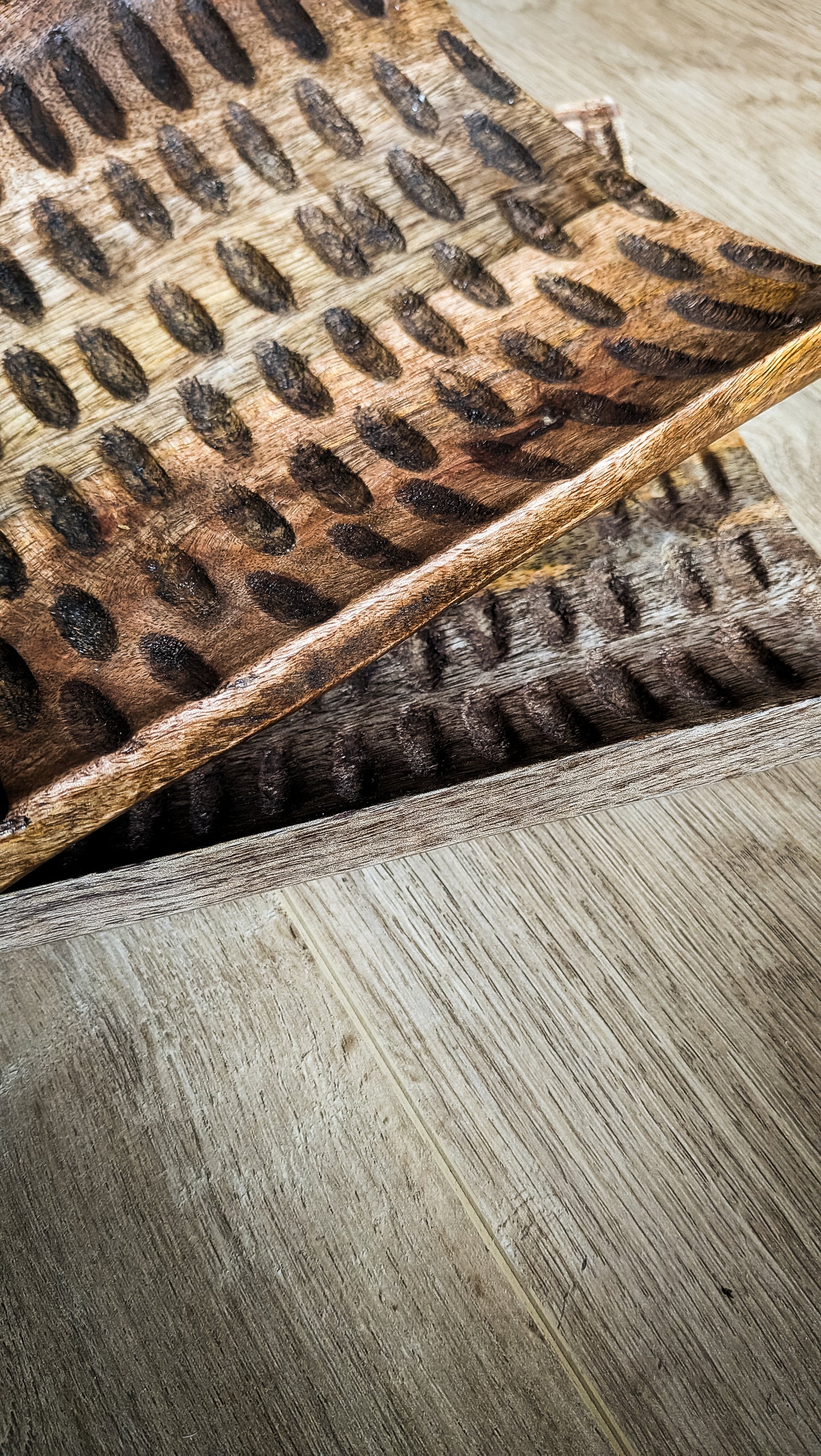 Dappled Wood Display Tray