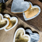 Gray Marble Foil Heart Tray