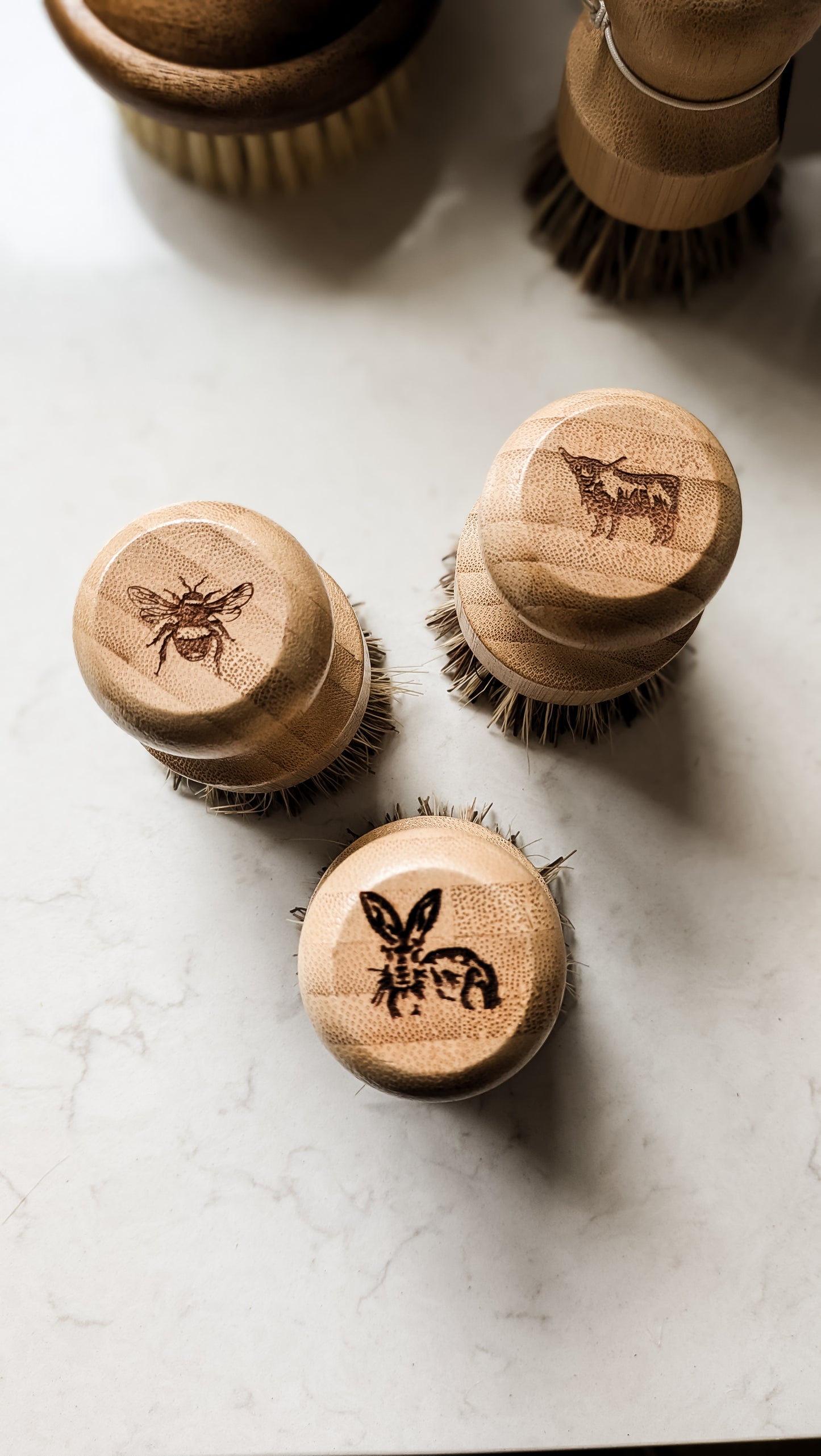 Branded Bamboo Pot Brush, Selbrae House