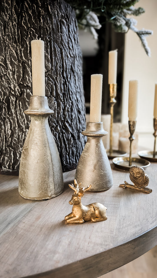 Arta Terracotta Candle Holder, Relic