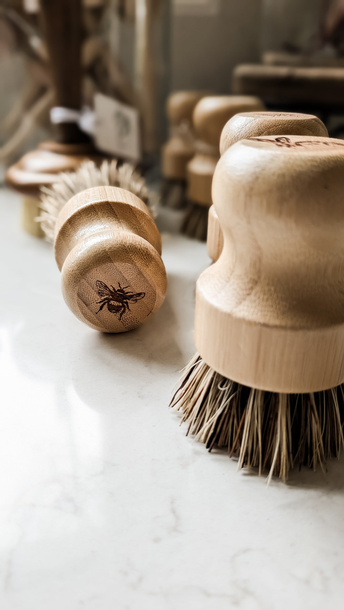 Branded Bamboo Pot Brush, Selbrae House