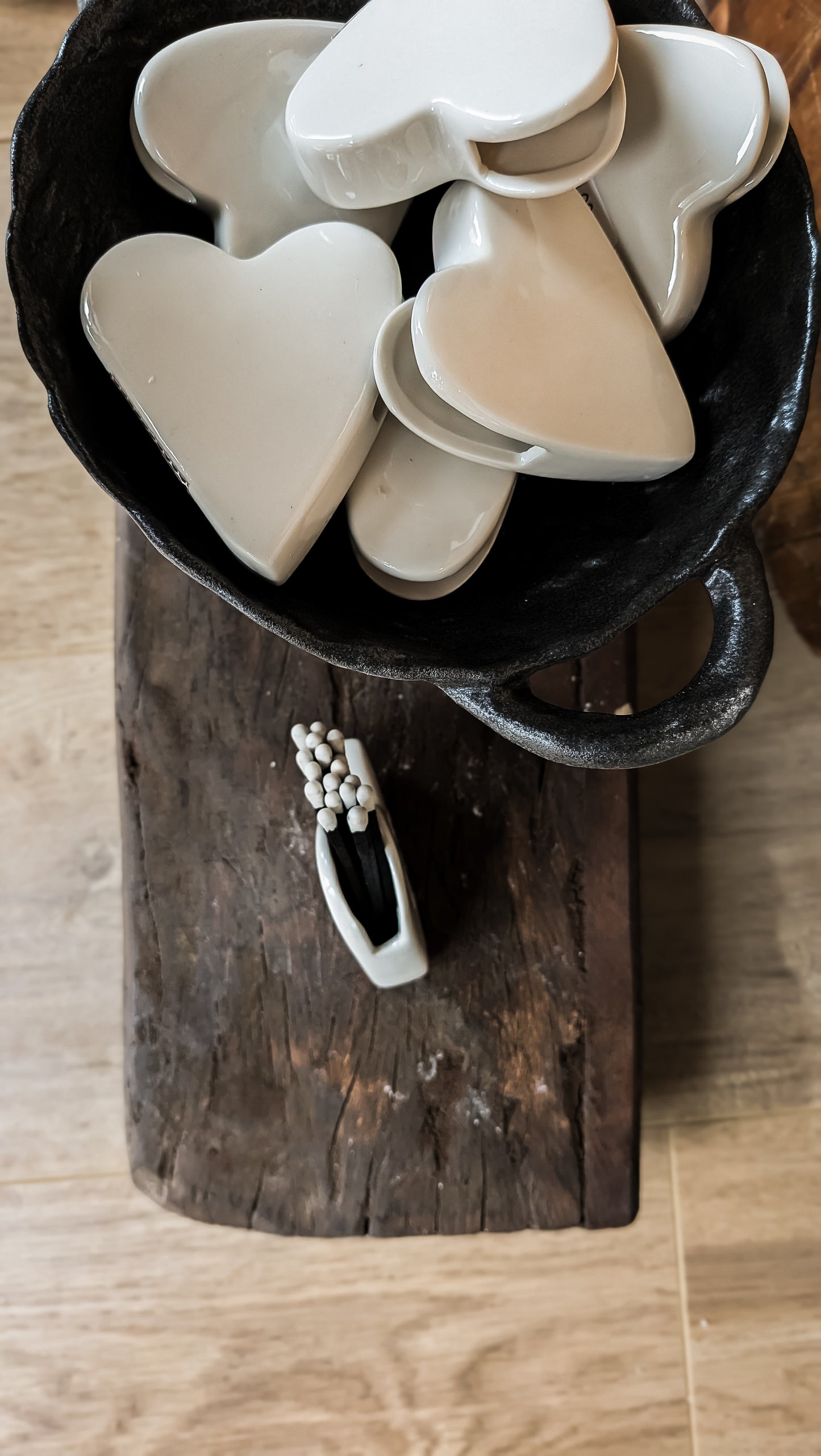 Stoneware Heart Match Striker