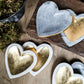 White Marble Foil Heart Tray