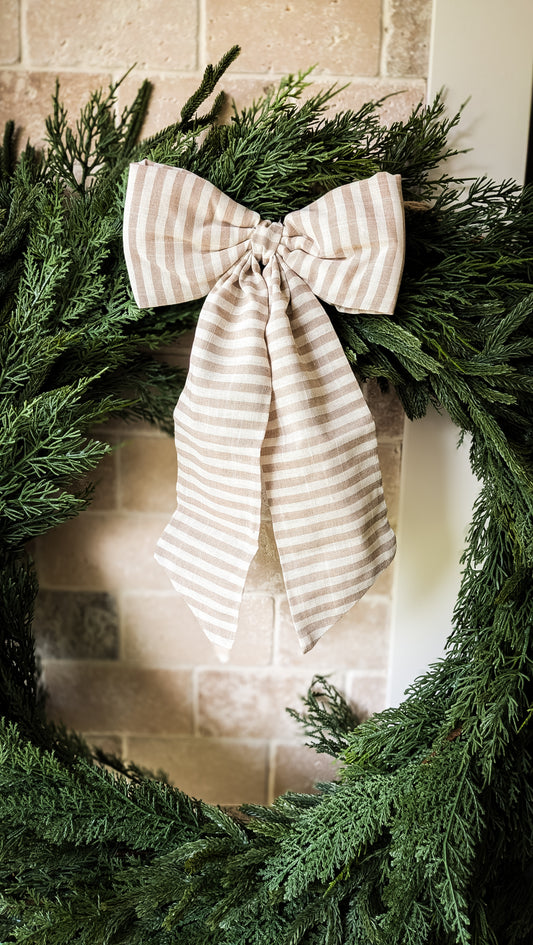 Striped Blush Bow, Small