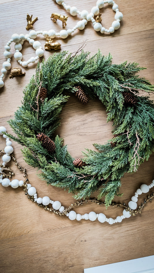 Fresh Touch Conifer Wreath