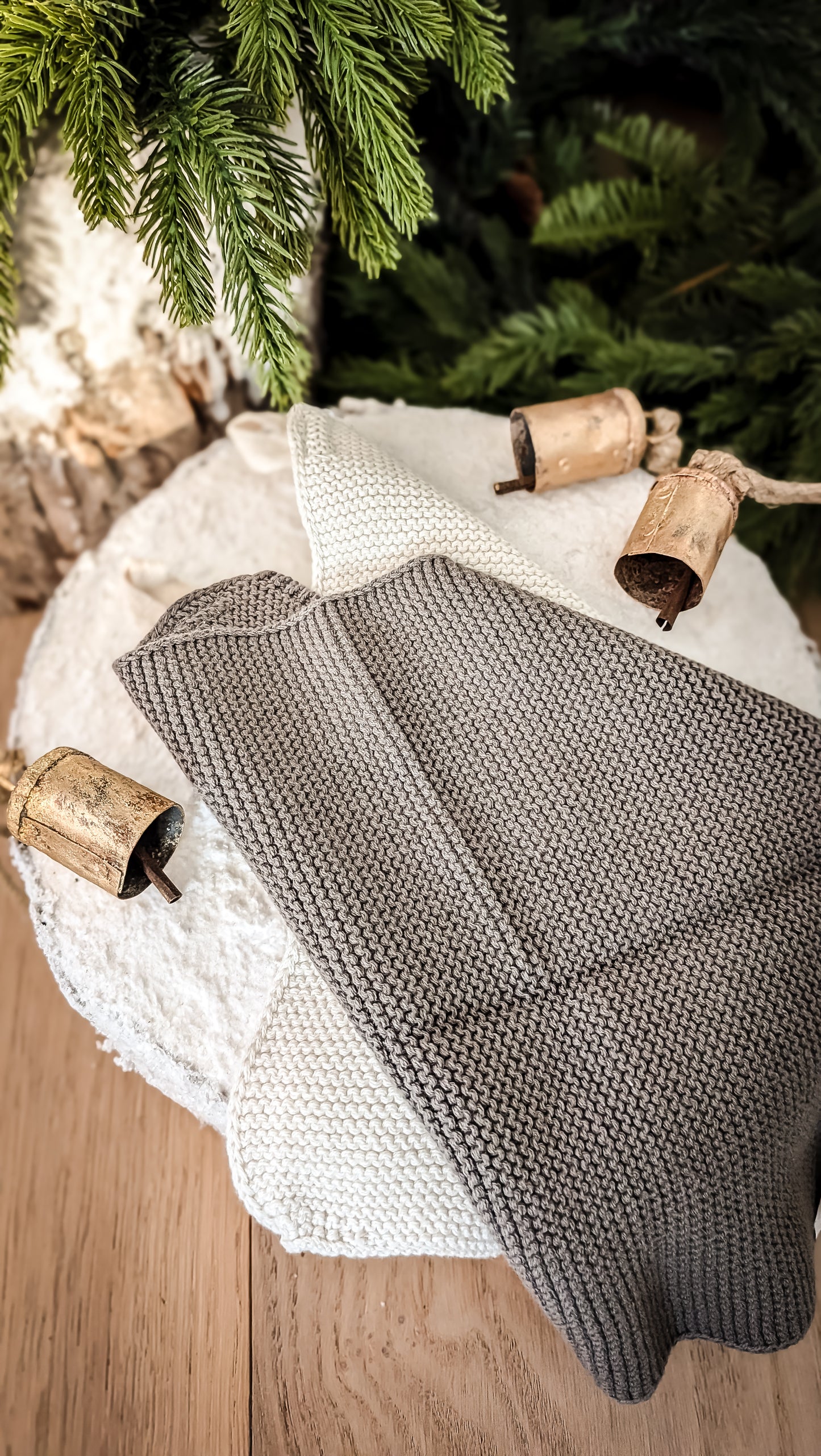 Cotton Knit Dish Cloth Set, Neutral