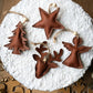Faux Leather Christmas Ornaments