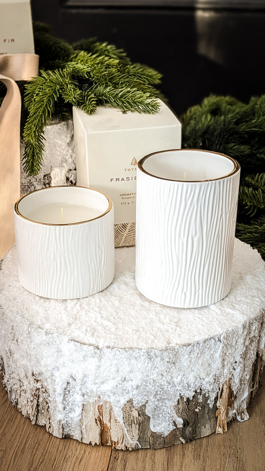 Thymes Frasier Fir Gilded Gold Candle, Large