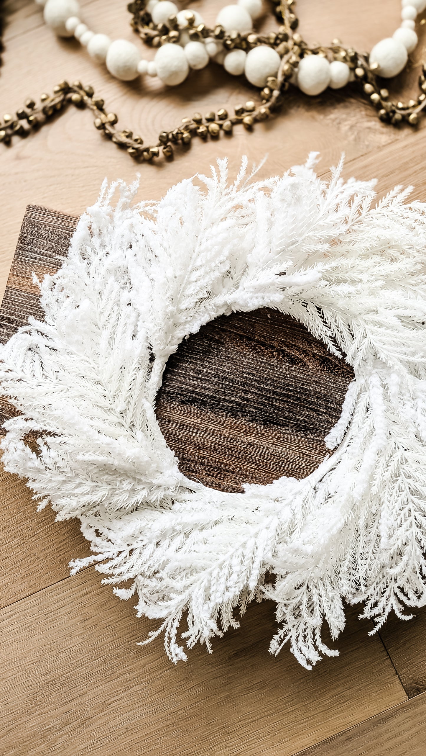 Snowy Winter Cedar Wreath
