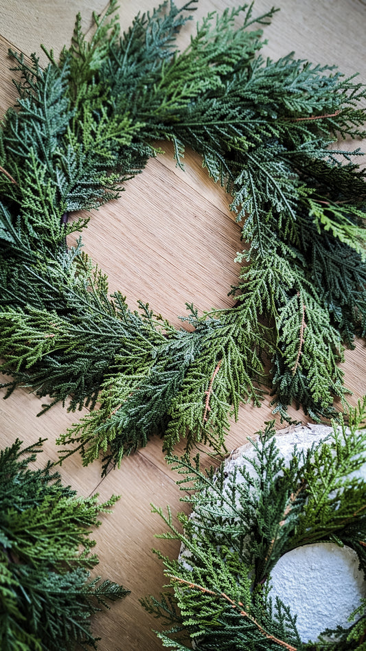 Northern White Cedar Wreath, S