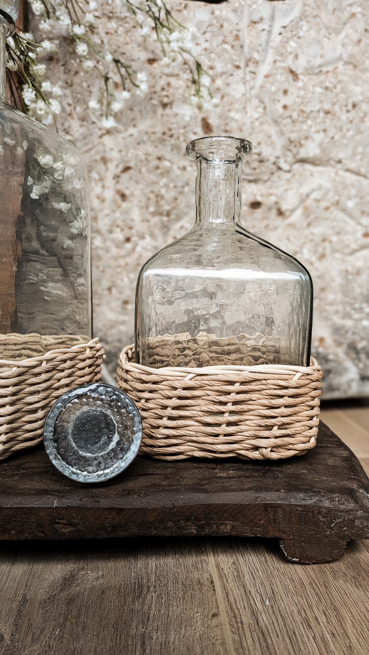 Hammered Glass Decanter