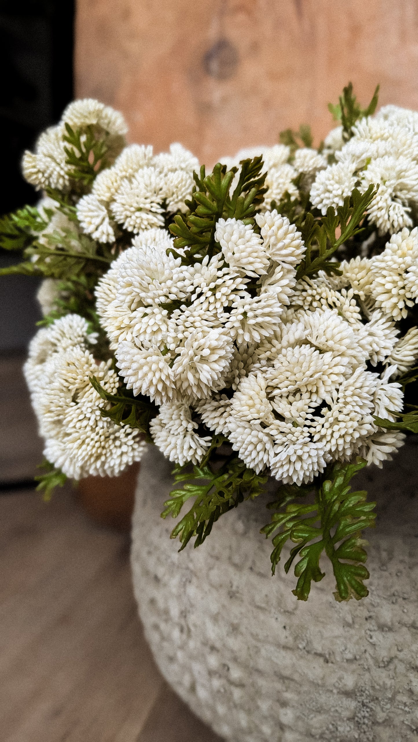 Fresh White Sedum Cluster