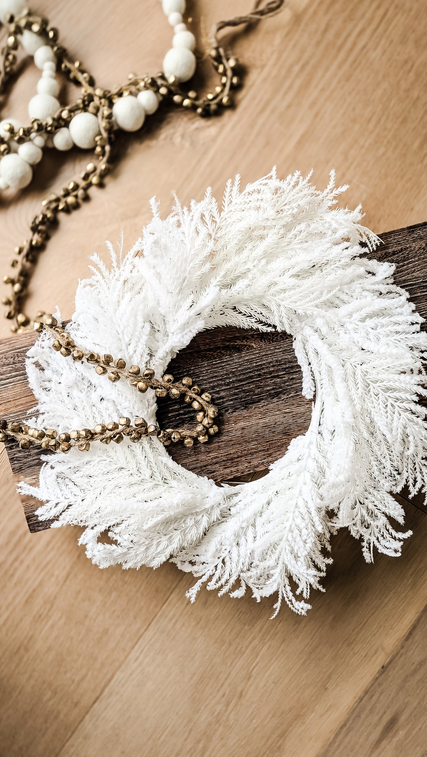 Snowy Winter Cedar Wreath