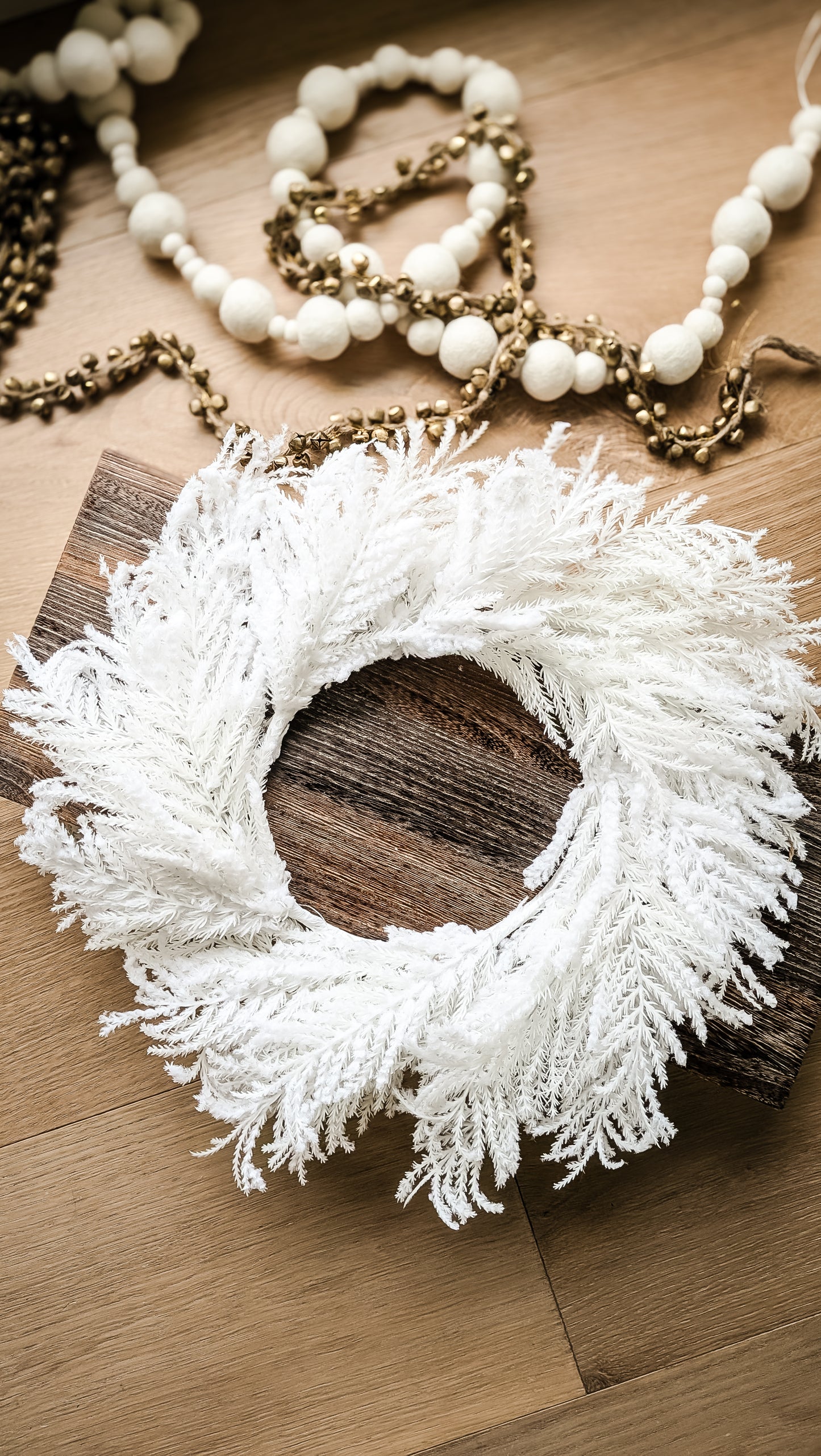 Snowy Winter Cedar Wreath
