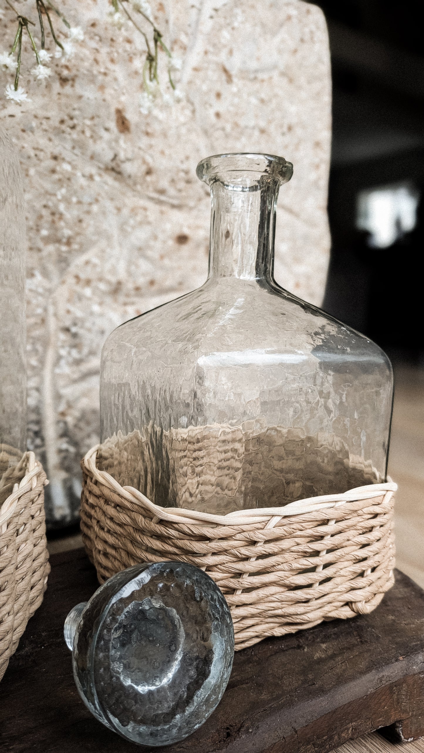 Hammered Glass Decanter