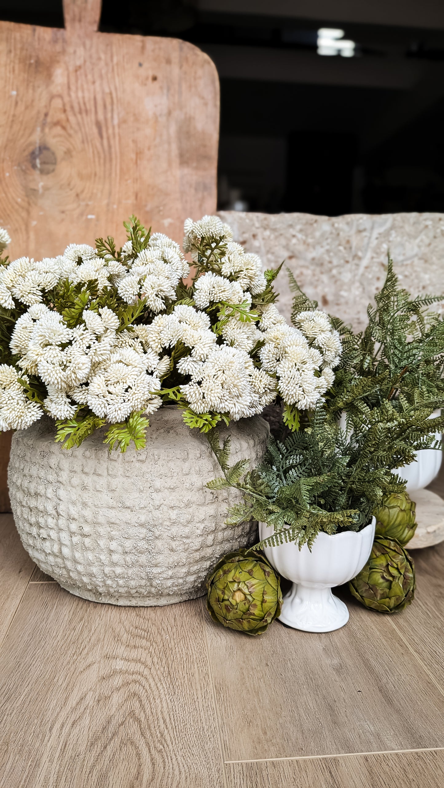 Fresh White Sedum Cluster