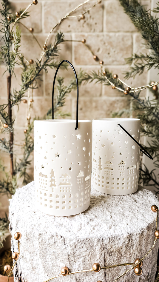 Winter Scene LED Lantern