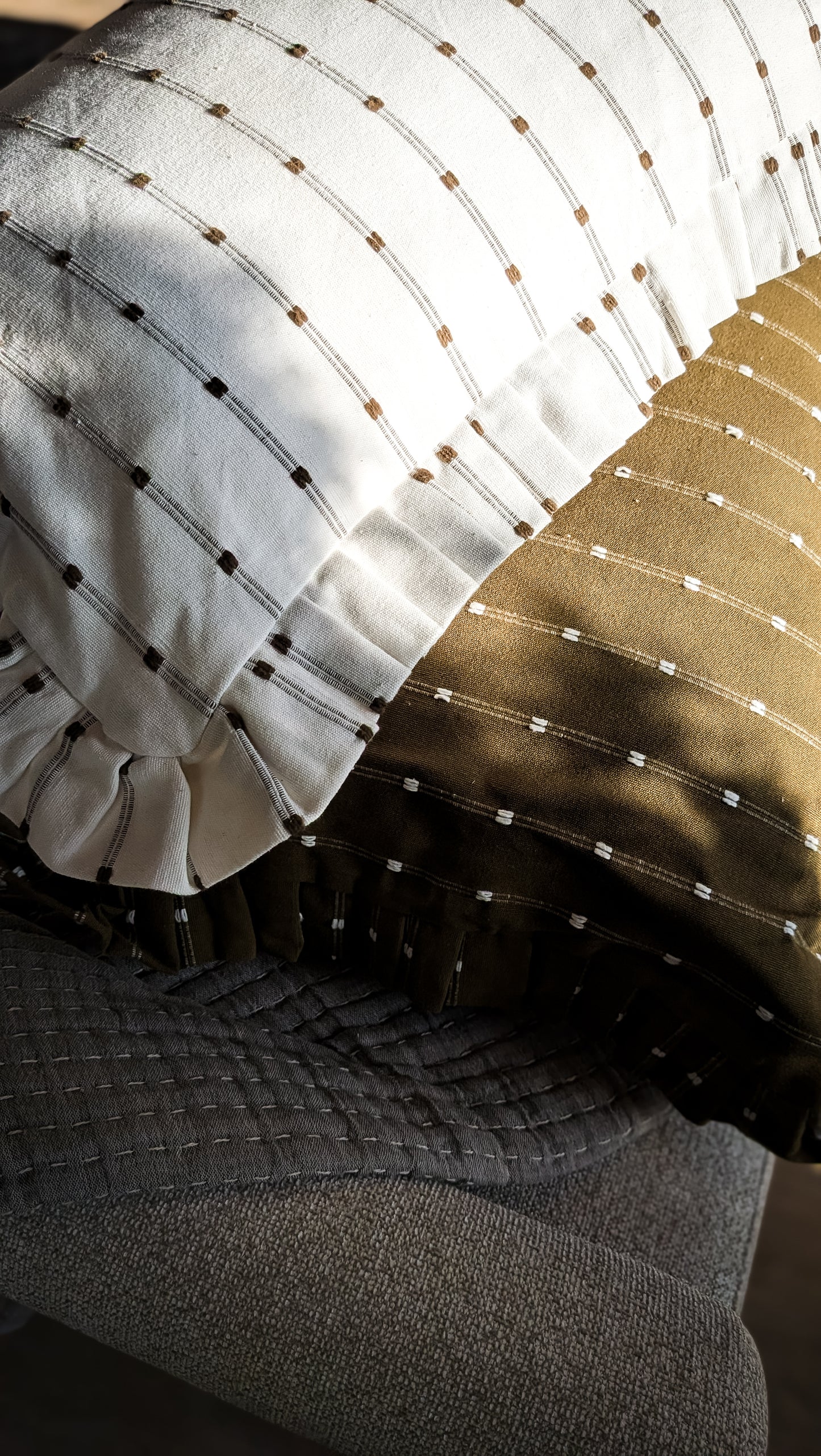 White Olive Bolster Pillow