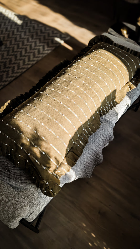 Dark Olive Bolster Pillow