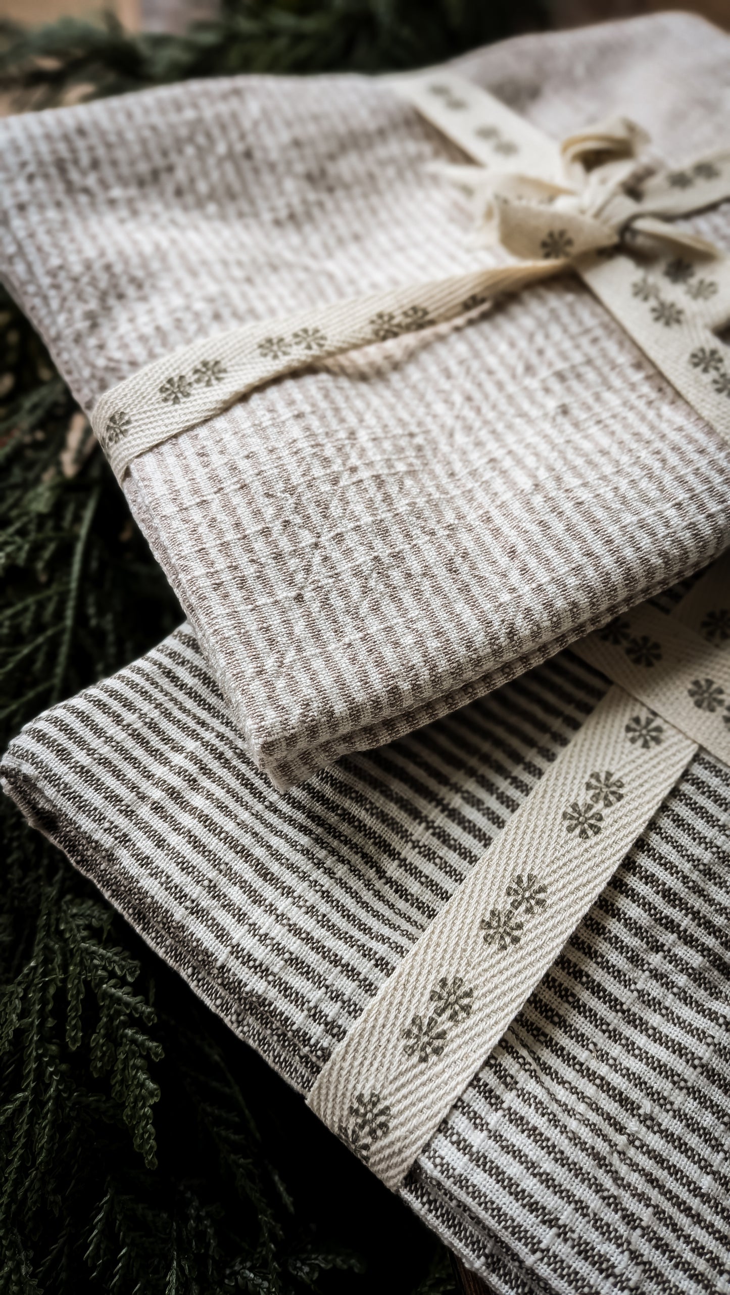 Chef Stripe Kitchen Towels, Set of 2