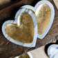 Gray Marble Foil Heart Tray