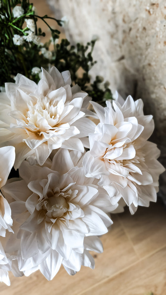 Real Touch Dahlia: Ivory